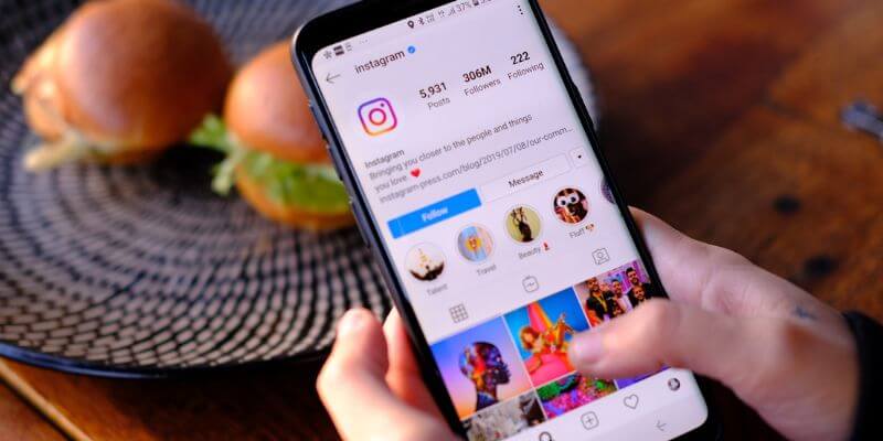 A person “binging” an Instagram account that has content repurposing examples